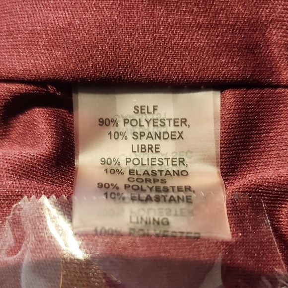 Vince Camuto Rich Burgundy Velvet Long Sleeve Dress - Picture 10 of 11